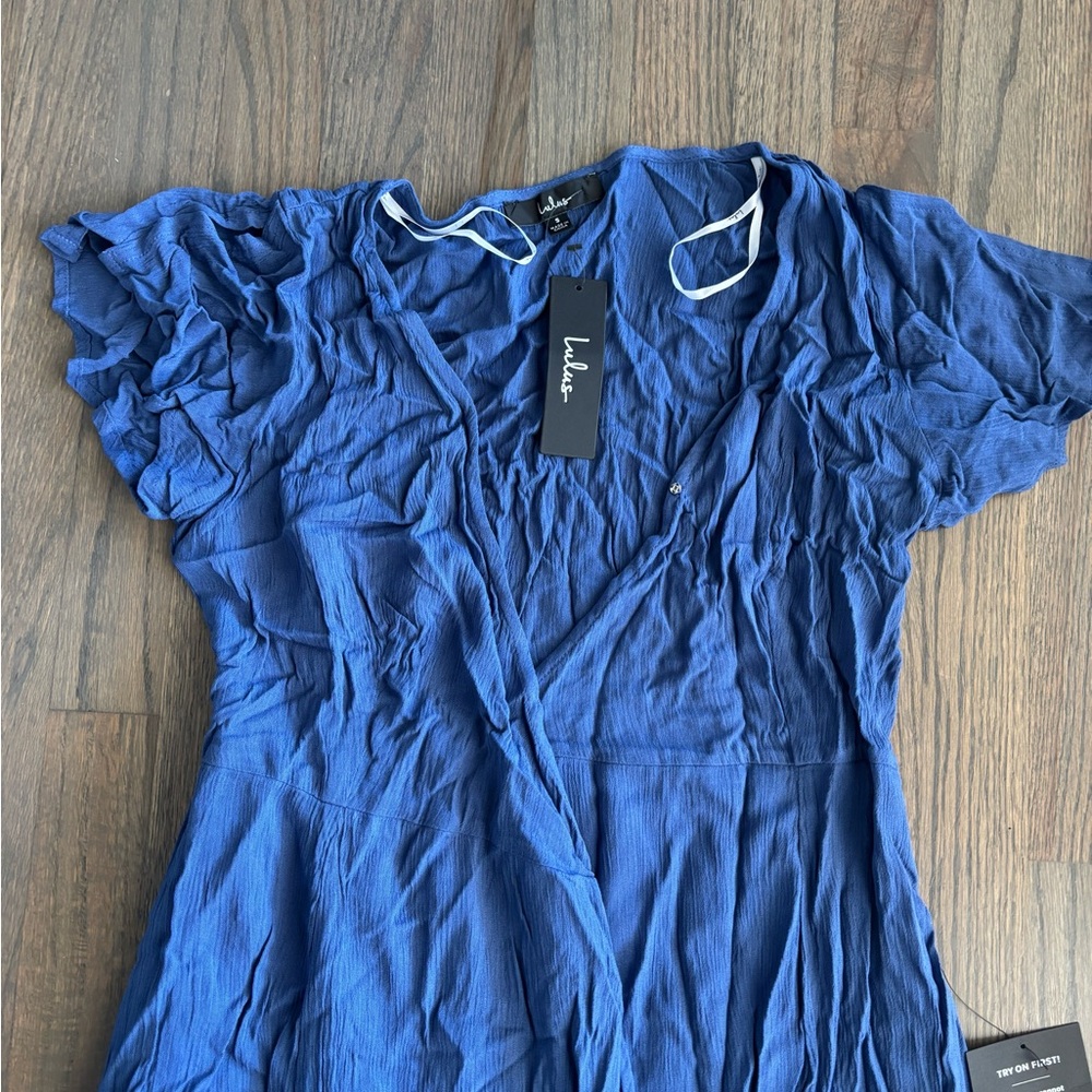 Lulu's Elegant Blue Maxi Dress - Picture 2 of 4